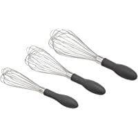 Amazon Basics - Set de varillas de acero inoxidable- grises- 3 unidades